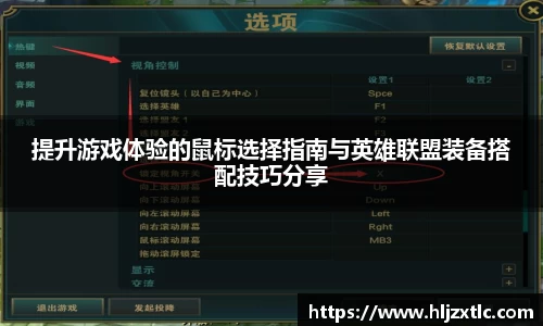 提升游戏体验的鼠标选择指南与英雄联盟装备搭配技巧分享